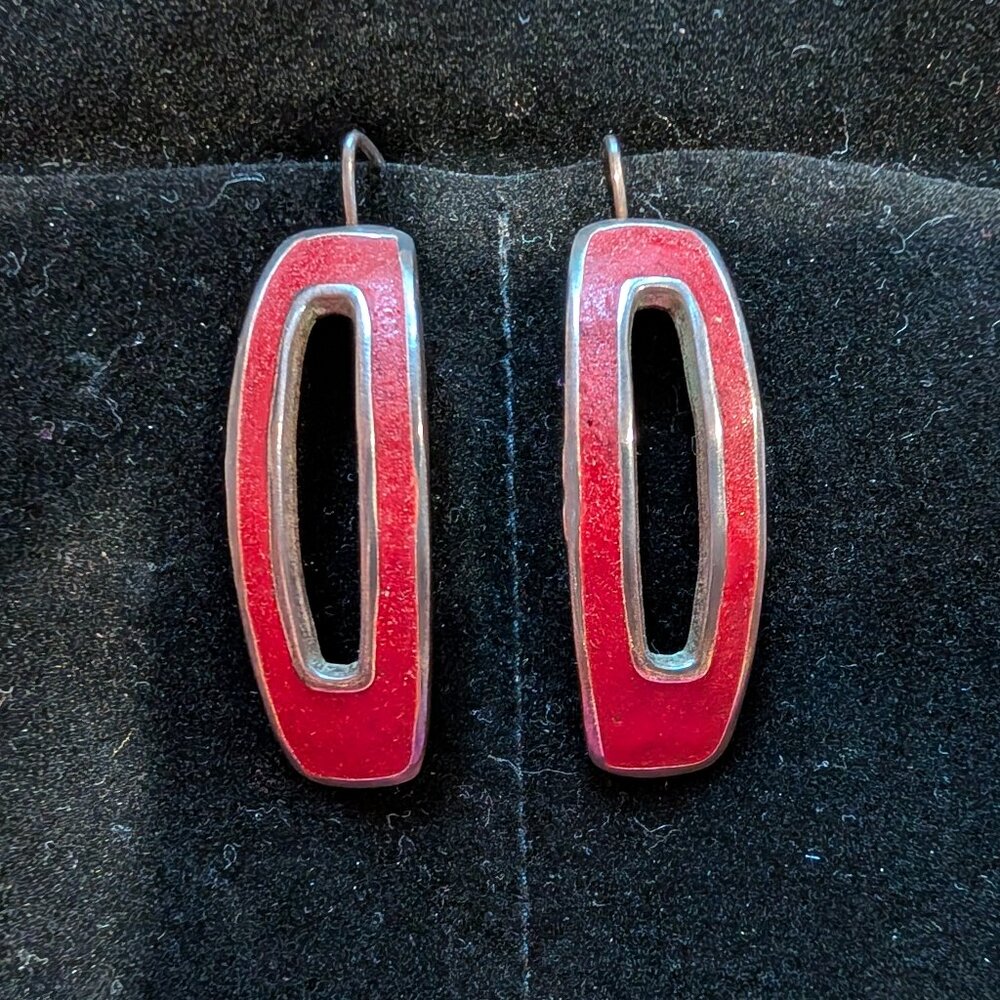 David Urso Vintage Sterling Silver Drop Earrings